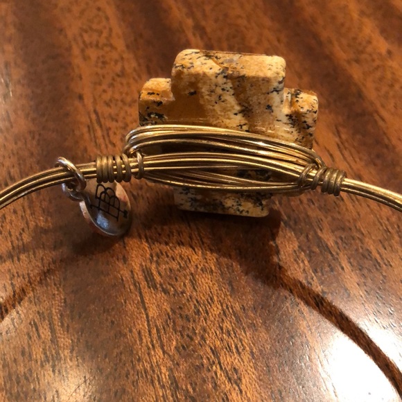 Bourbon and Bowties natural stone cross bracelet - Picture 7 of 9